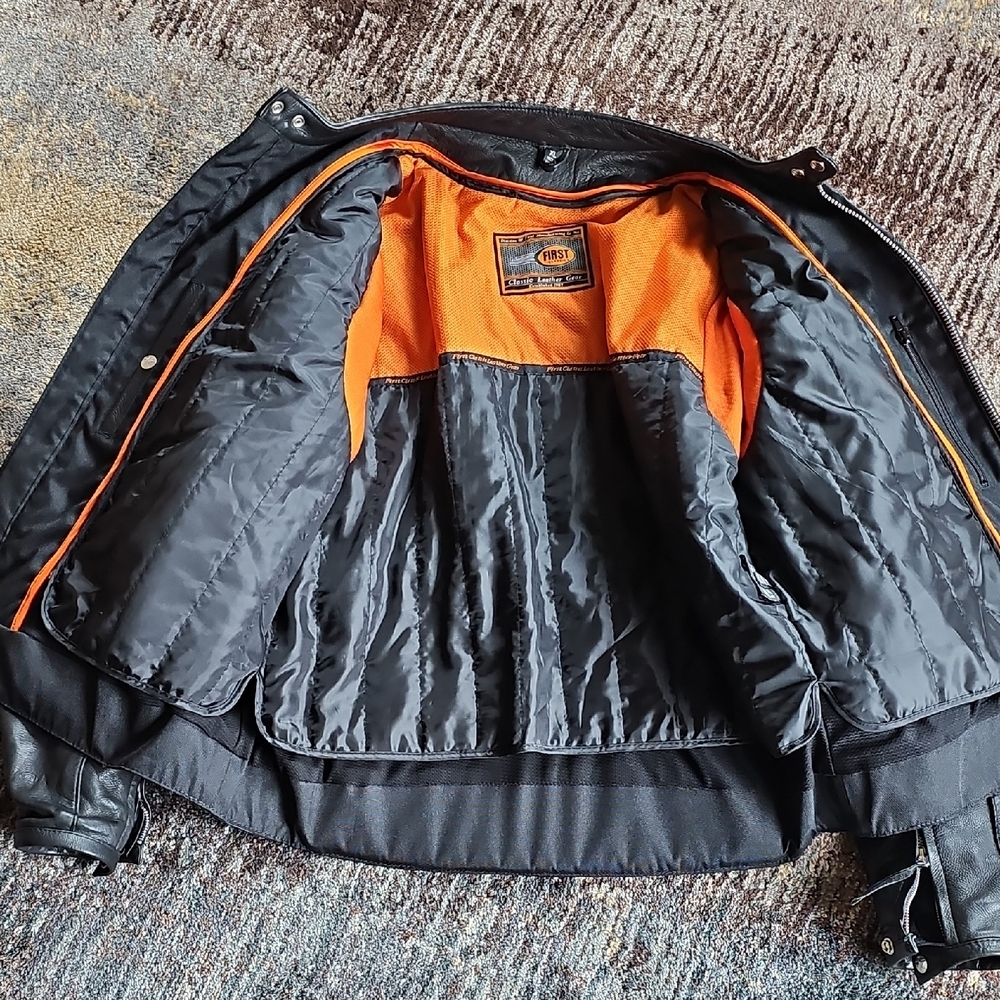 Leather Motorcycle Jacket - Picture 3 of 6